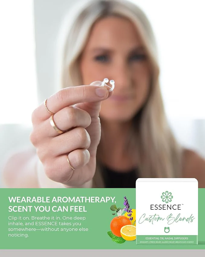 Essence Nasal Diffuser Custom Blends Bundle – Essential Oil Silicone Nose Rings for Energy, Immunity, Stress & Allergy Relief – Wearable Aromatherapy for Daily Wellness & Relaxation - Image 7